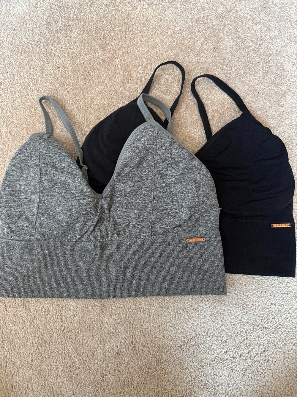 Danakin Seamless Comfort Bralette — Heather Gray & Black